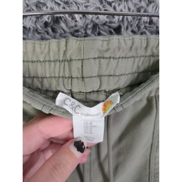 C&C CALIFORNIA Pull-On Jogger Pants Womens Size M Green Granola Gorp Outdoor - Picture 3 of 13